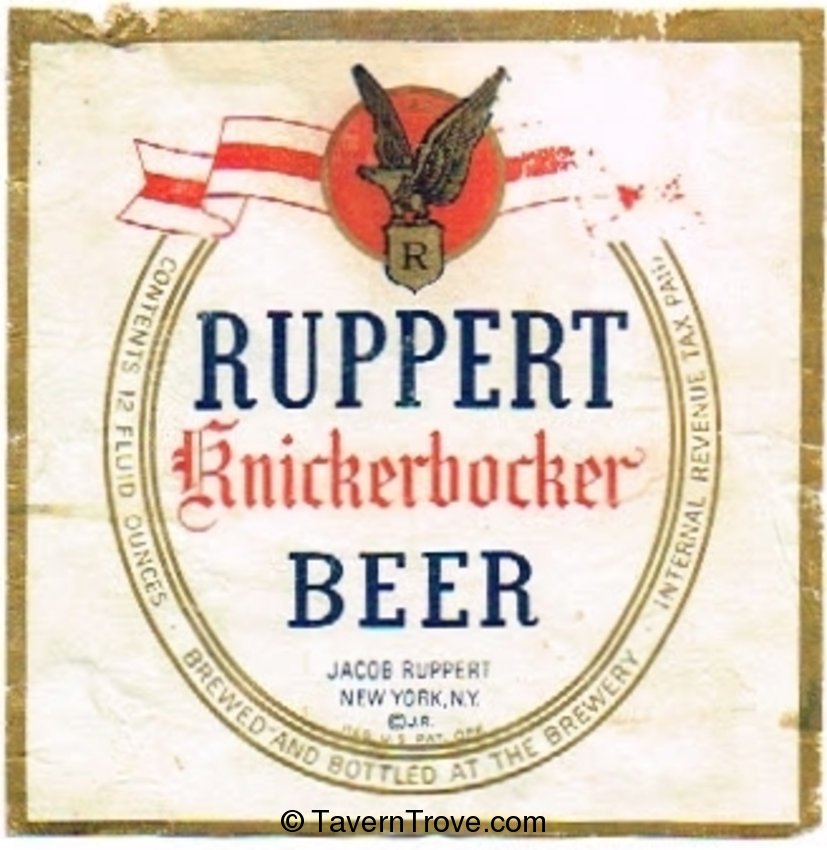 Ruppert Knickerbocker Beer 