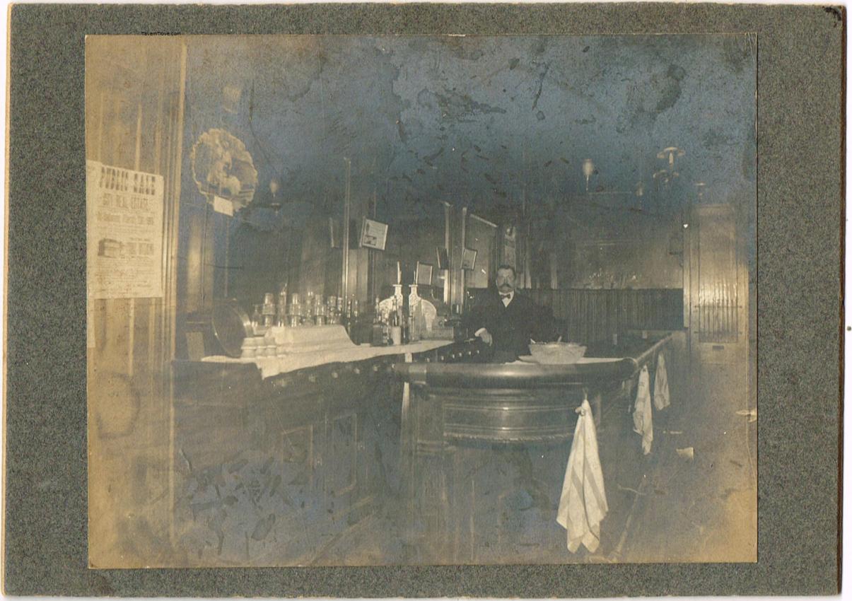Saloon Interior with Illegible Signs Reading Pennsylvania