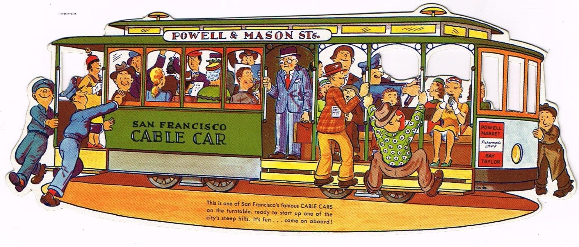 San Francisco Cable Car Die Cut Oversize
