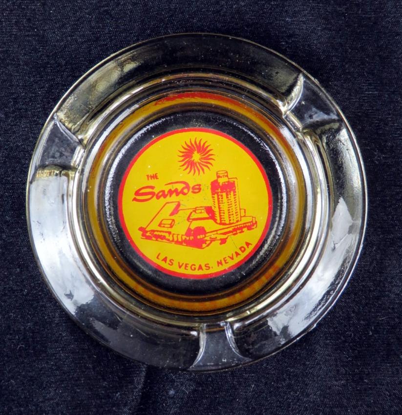 Sands Hotel Casino Glass Ashtray las Vegas Nevada