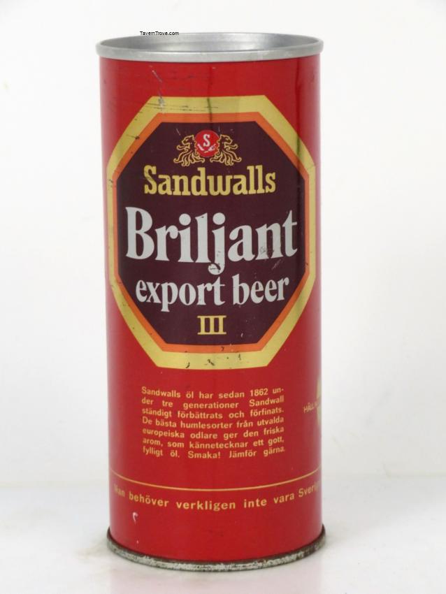 Sandwalls Briljant Export Beer