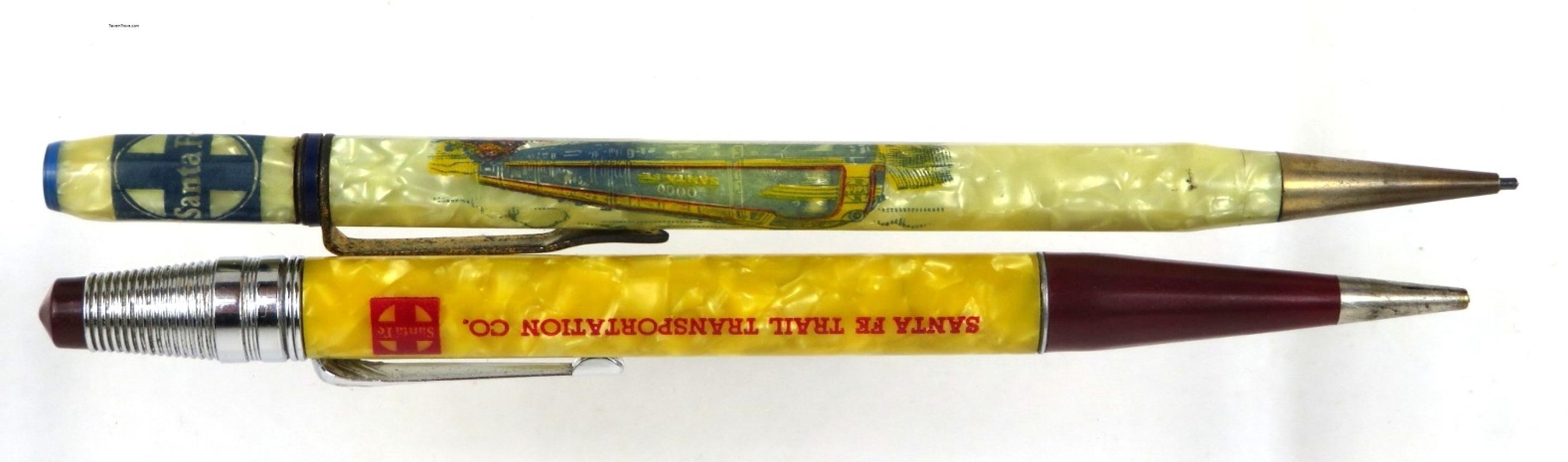 Santa Fe Railroad Lot of Two Mechanical Pencils