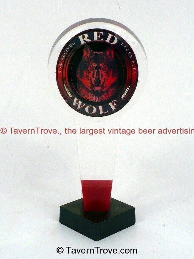 Scarce 1980s Anheuser Busch Test RED WOLF BEER 7 inch Acrylic Tap