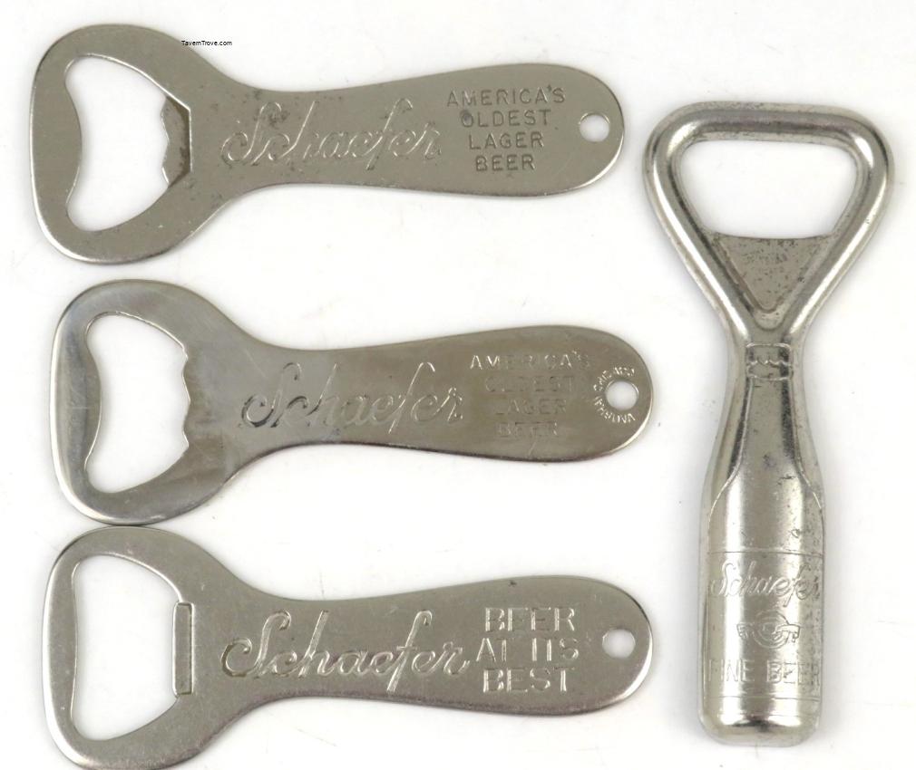 Schaefer Beer Bottle Openers lot of FOUR