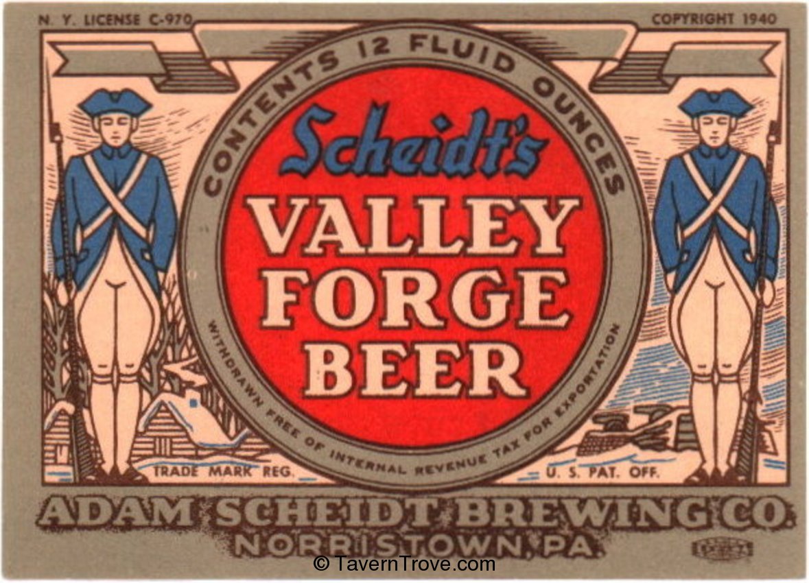 Scheidt's Valley Forge Beer