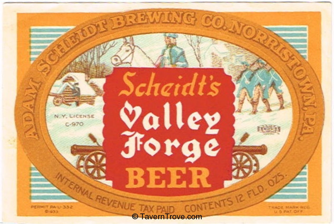 Scheidt's Valley Forge Beer