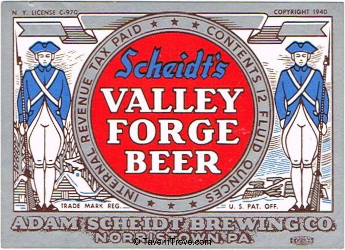 Scheidt's Valley Forge Beer