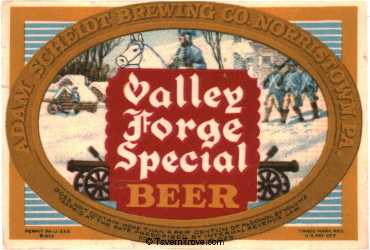 Scheidt's Valley Forge Special Beer