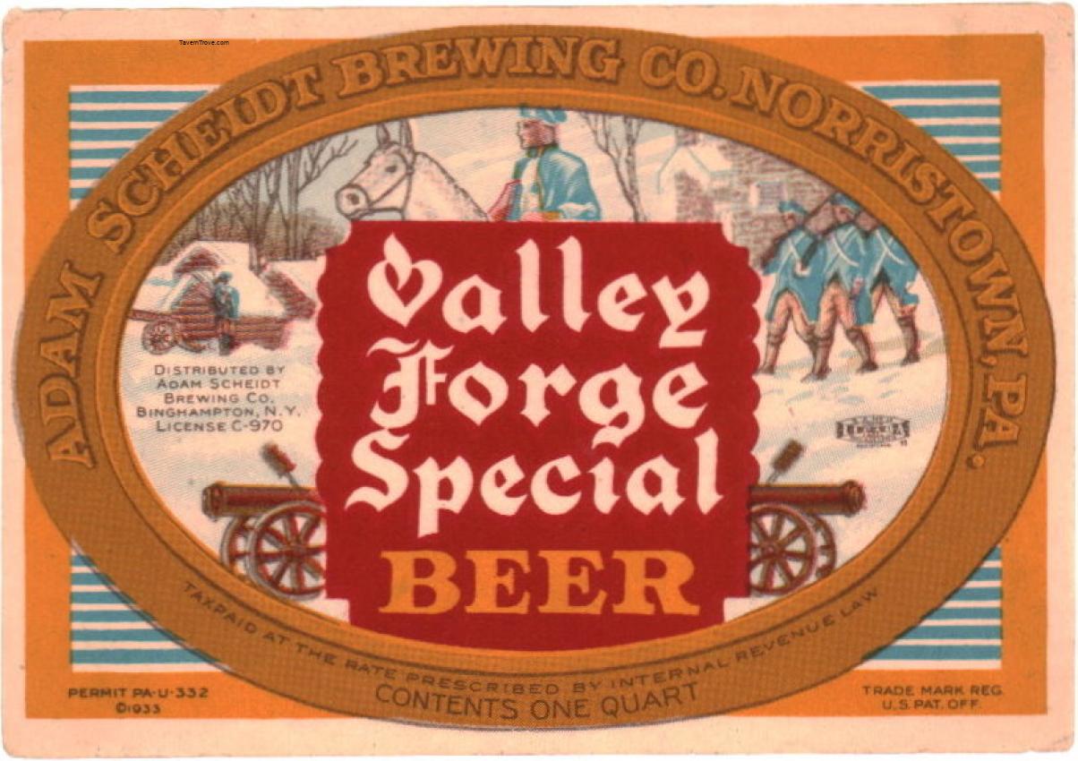 Scheidt's Valley Forge Special Beer