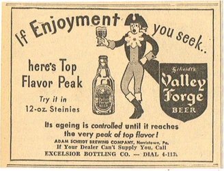Adam Scheidt Brewing Company 12 oz Philadelphia Twentieth Century Ale Label 