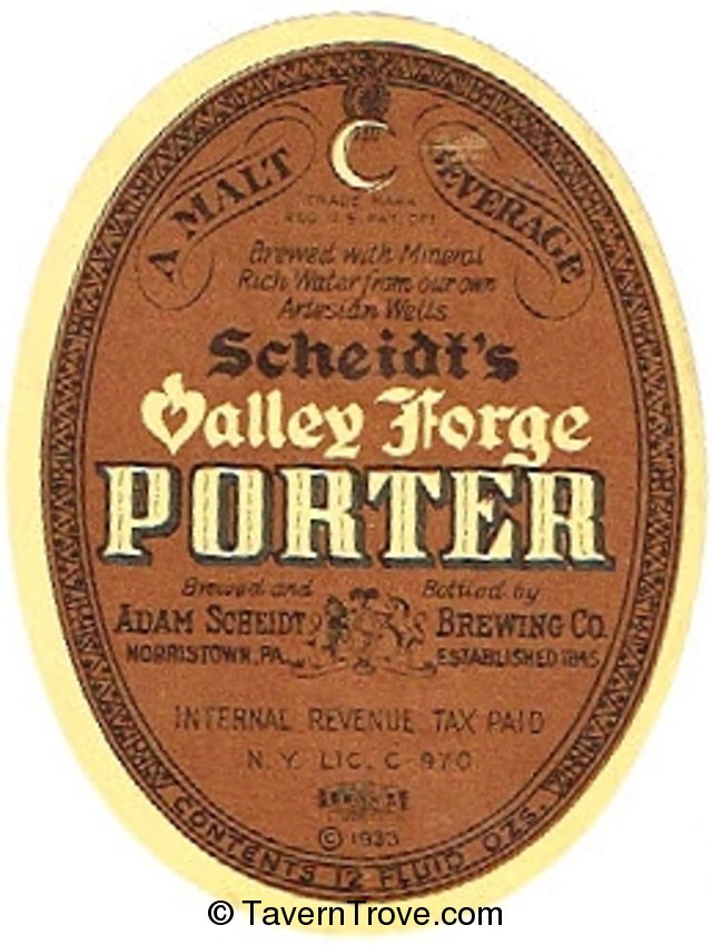 Scheidt's Valley Forge Porter