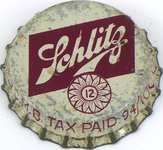 Schlitz Beer ~KS 12oz Tax 