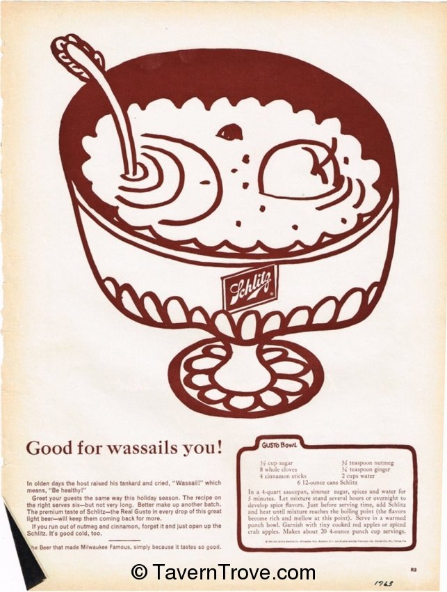 Schlitz Beer brown & white