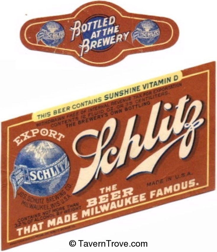 Schlitz Export Beer