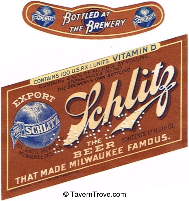 Schlitz Export Beer