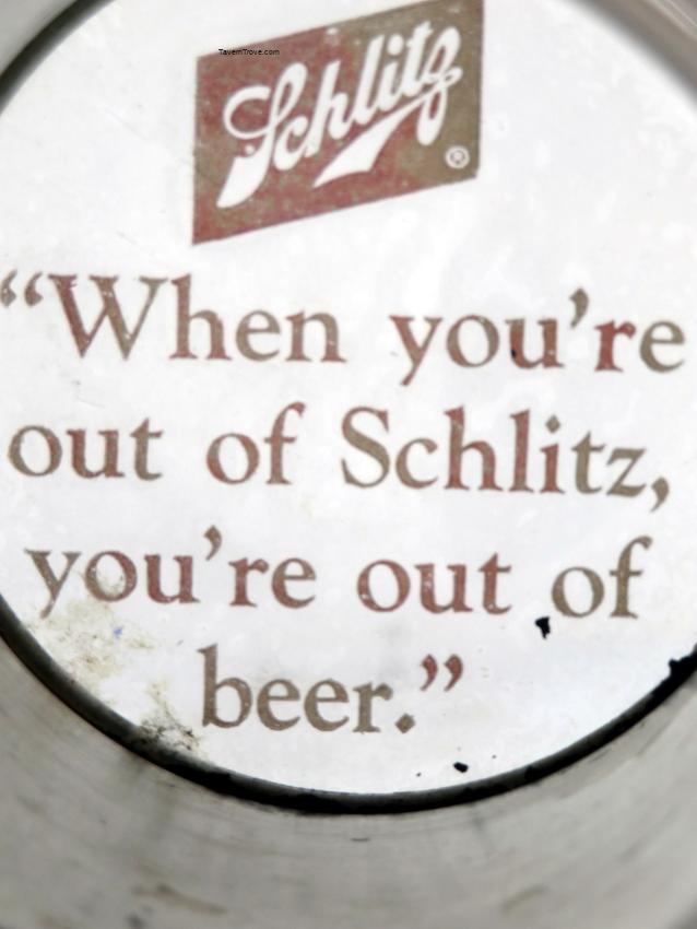 Schlitz Beer Aluminum Glass Bottom