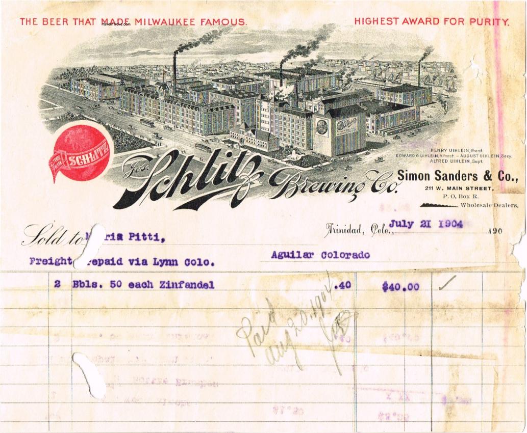 Schlitz Beer Depot (Simon Sanders & Co.)