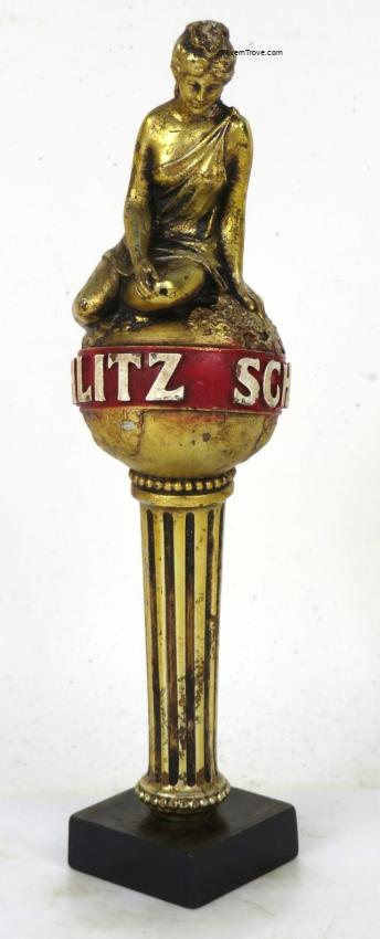 Schlitz Beer Girl on Globe