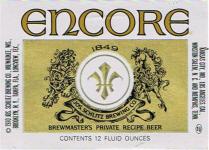 Schlitz Encore Beer