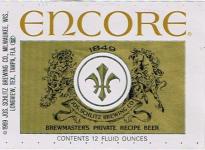 Schlitz Encore Beer