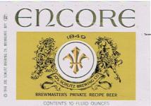 Schlitz Encore Beer