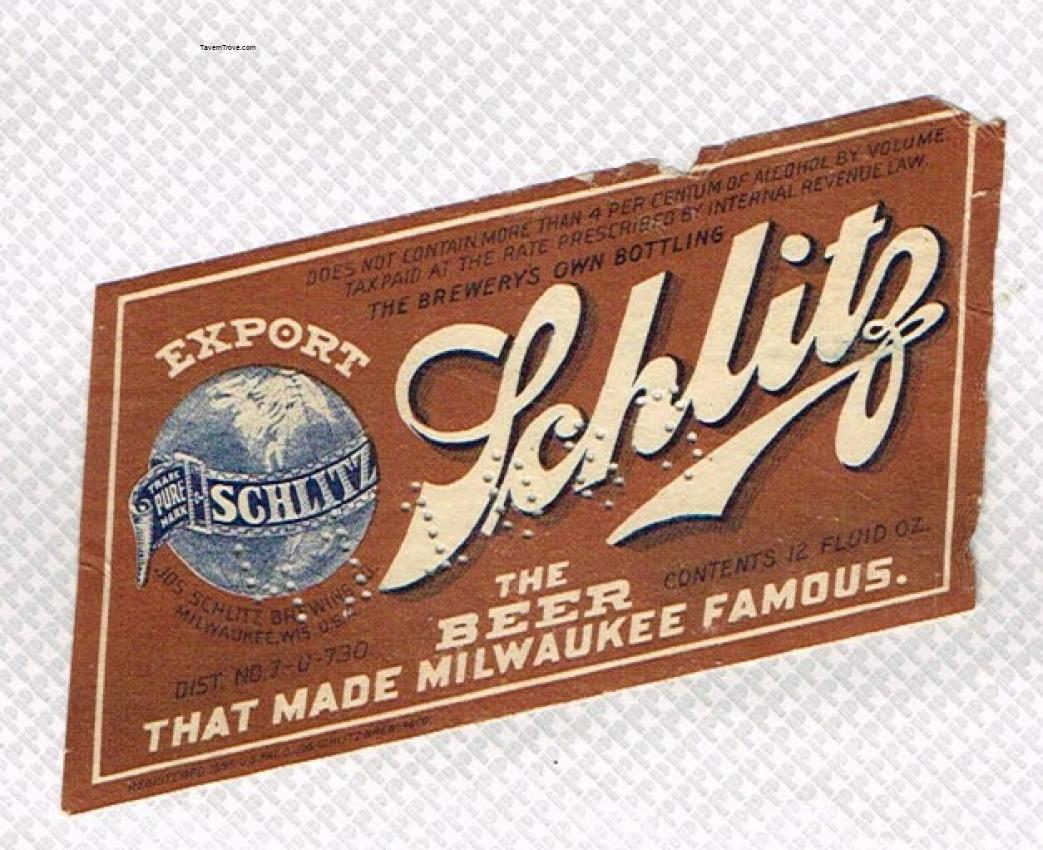 Schlitz Export Beer