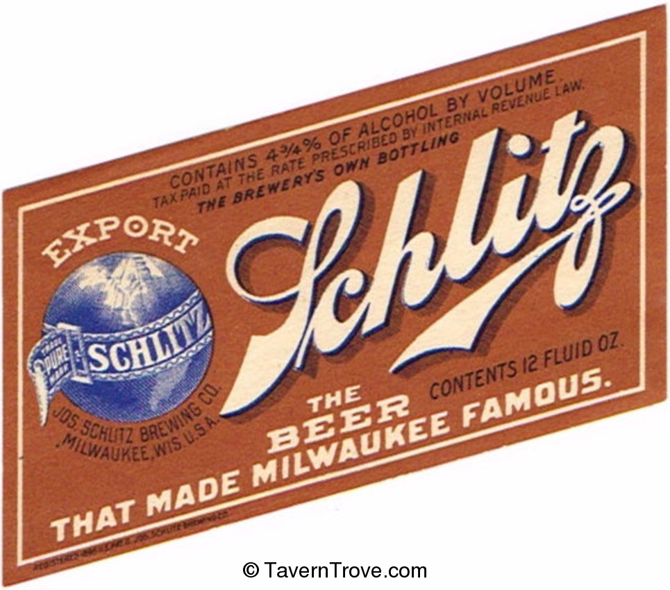 Schlitz Export Beer