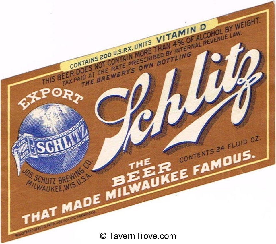 Schlitz Export Beer