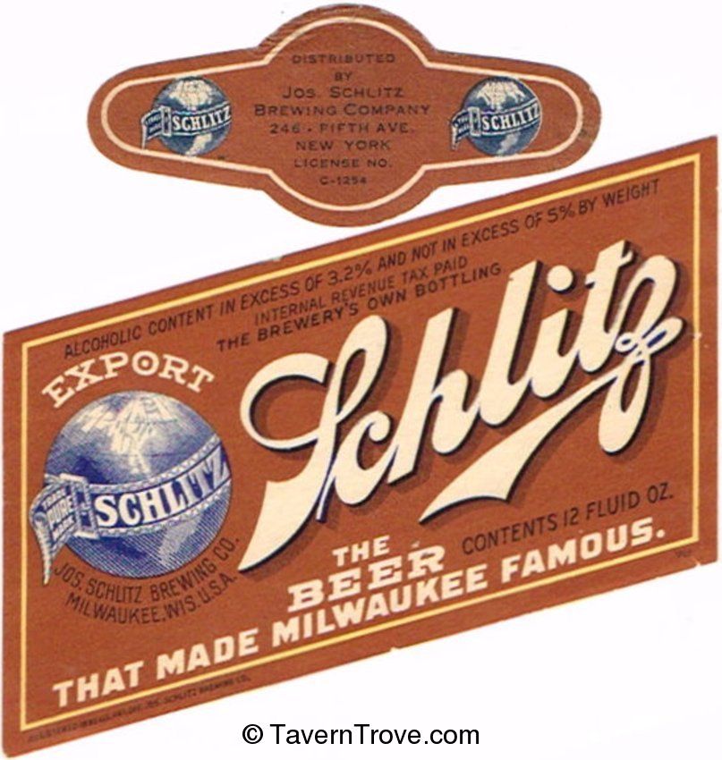 Schlitz Export Beer