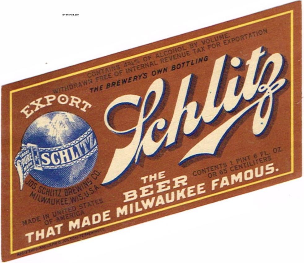 Schlitz Export Beer