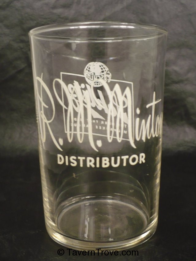 Item 80369 1950 Schltz Beer Straight Sided ACL Drinking Glass