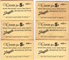 Schmidt Beer bottle deposit ticket