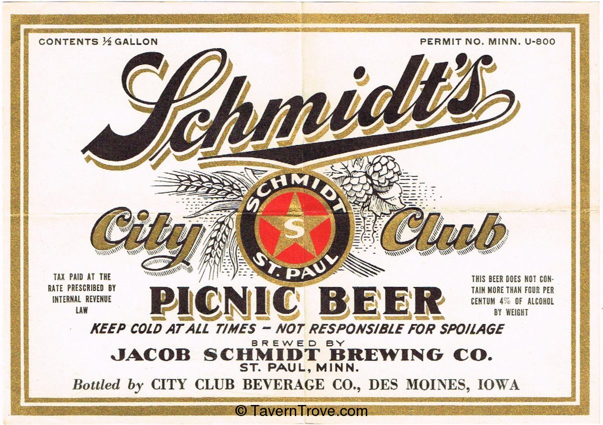 Schmidt's City Club Beer