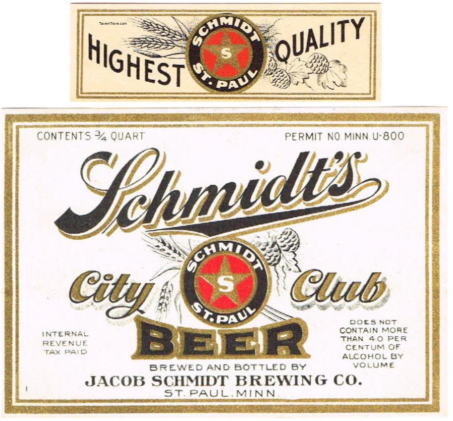 Schmidt's City Club Beer