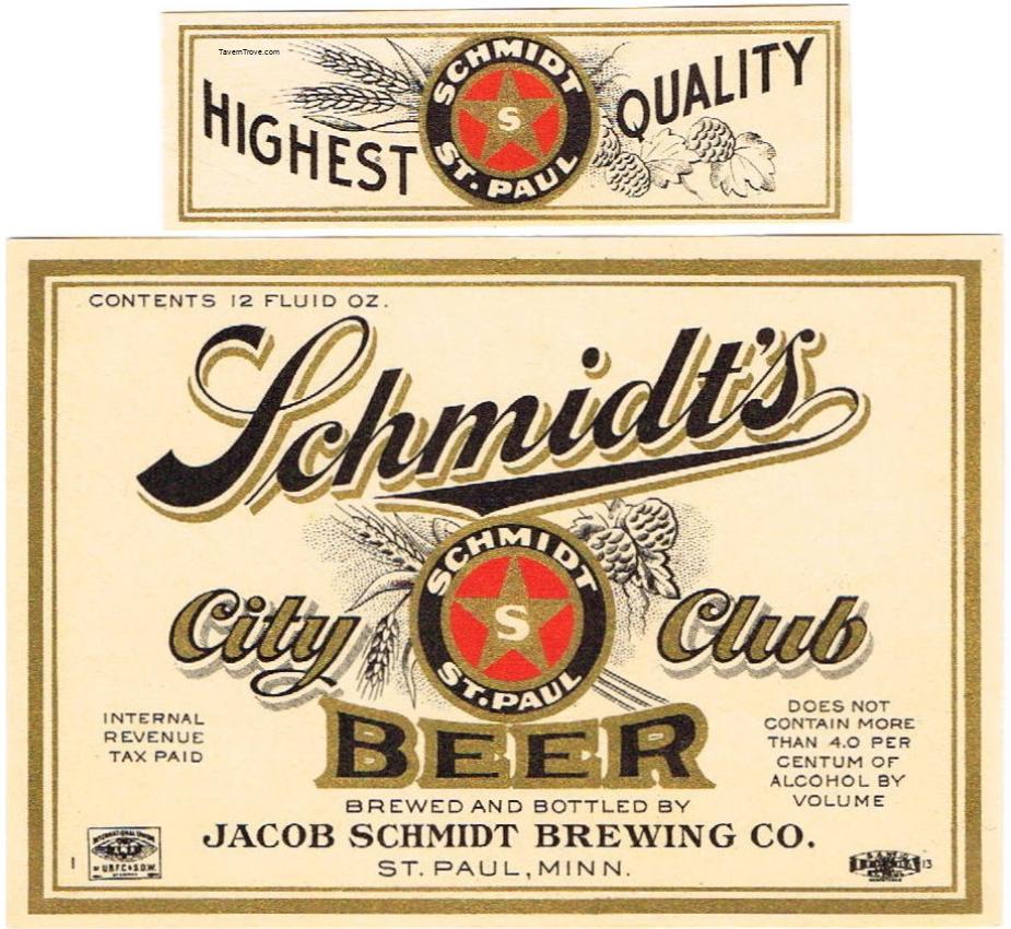 Schmidt's City Club Beer