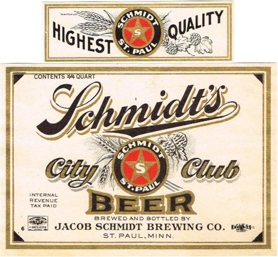 Schmidt's City Club Beer