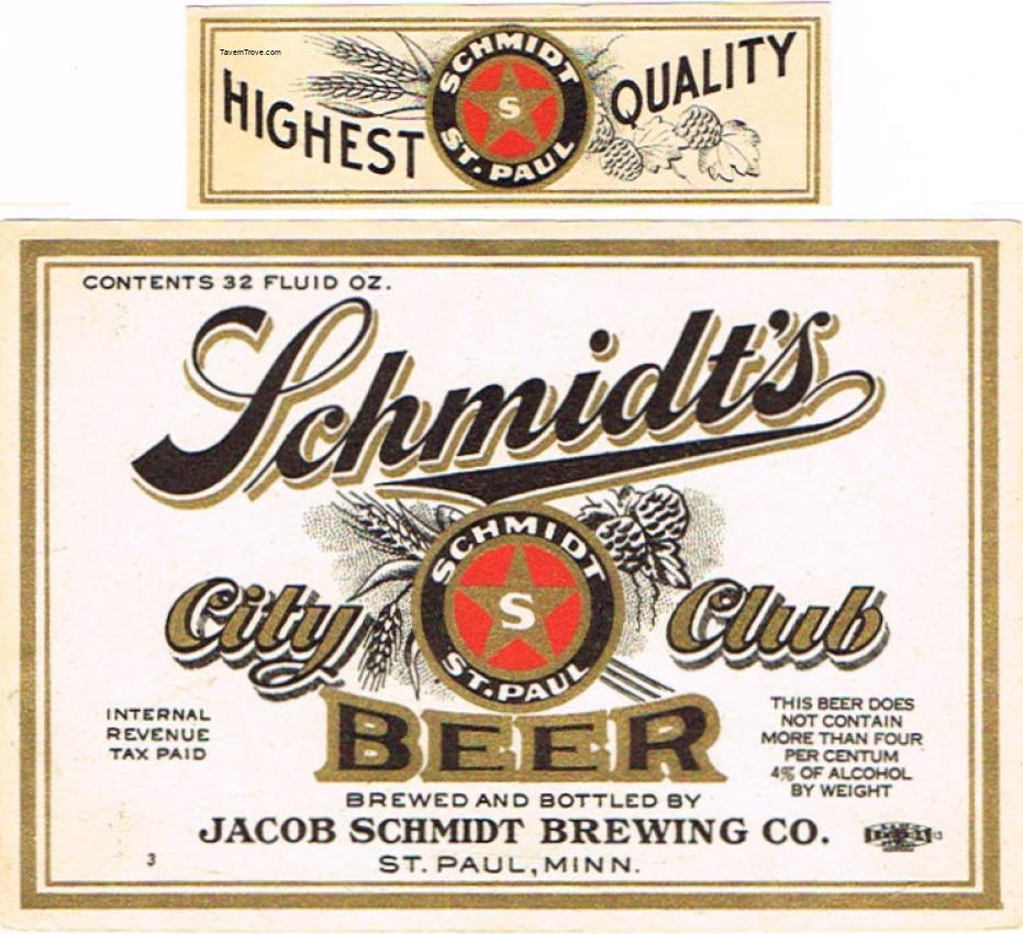Schmidt's City Club Beer
