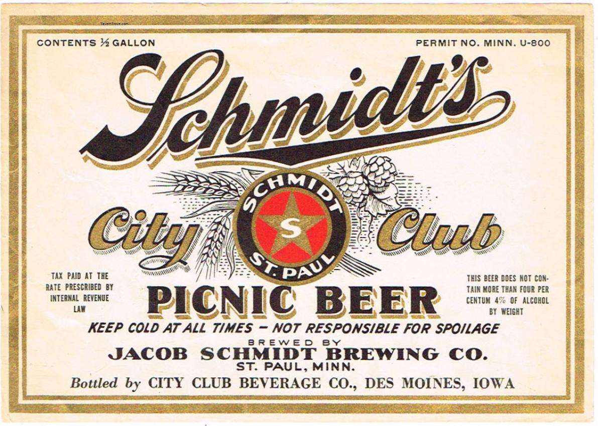 Schmidt's City Club Beer