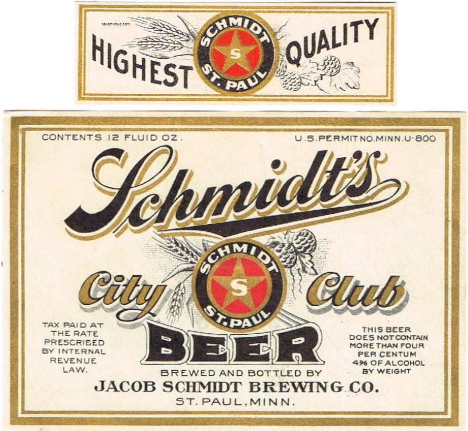 Schmidt's City Club Beer