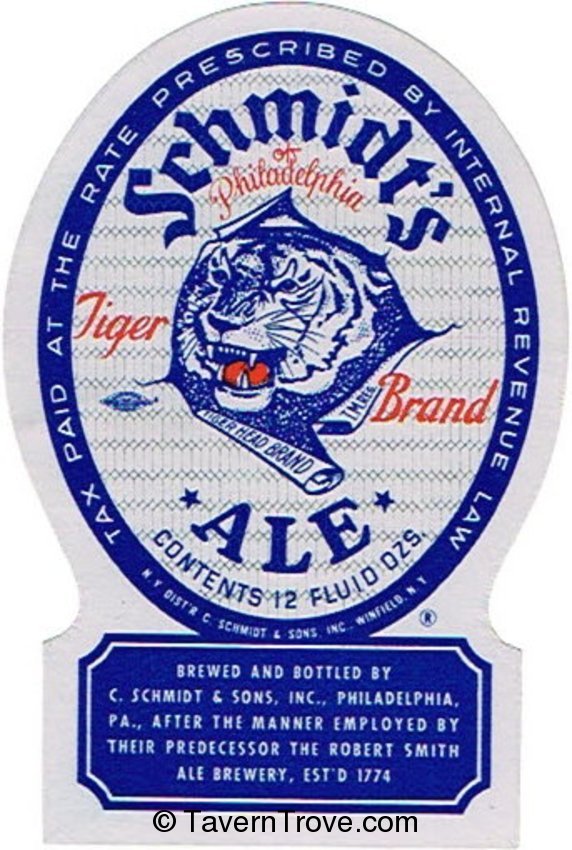 Schmidt's Tiger Brand Ale