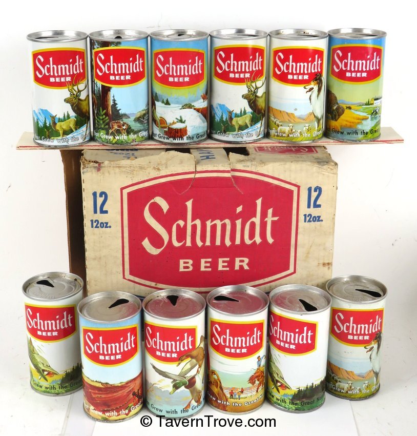 Schmidt Beer Scenic Series 12-Pack With Straight Sided Yellow Band Cans