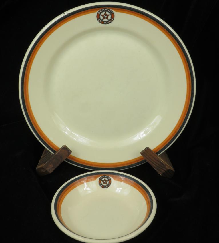 Schmidt Brewery Plate and Saucer