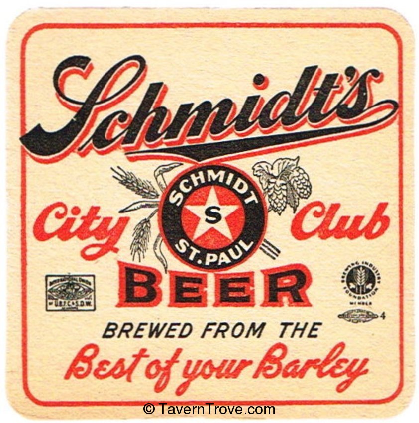 Schmidt City Club Beer