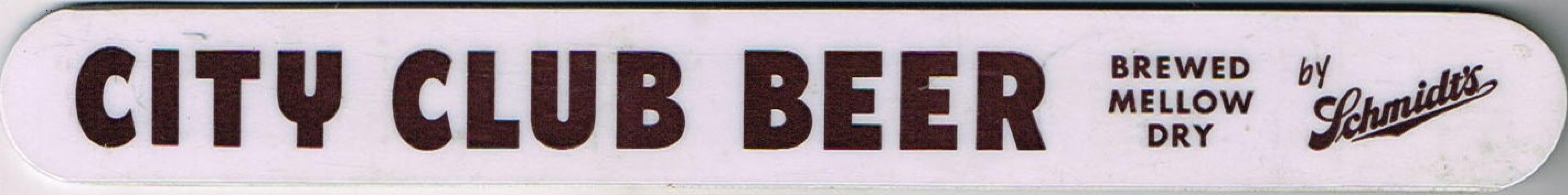 Schmidt City Club Beer