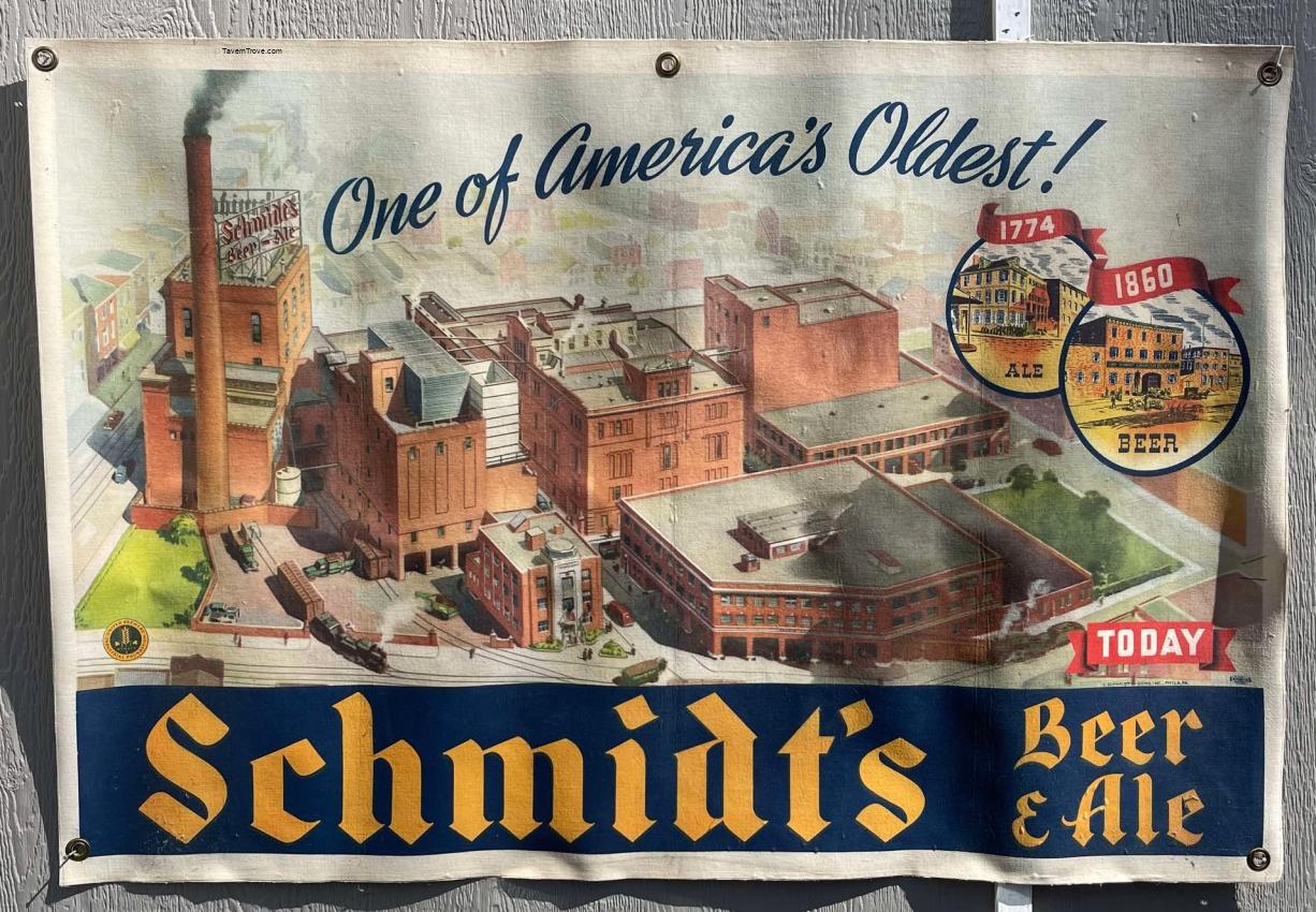 Schmidt's Brewery Factory Scene Canvas Banner