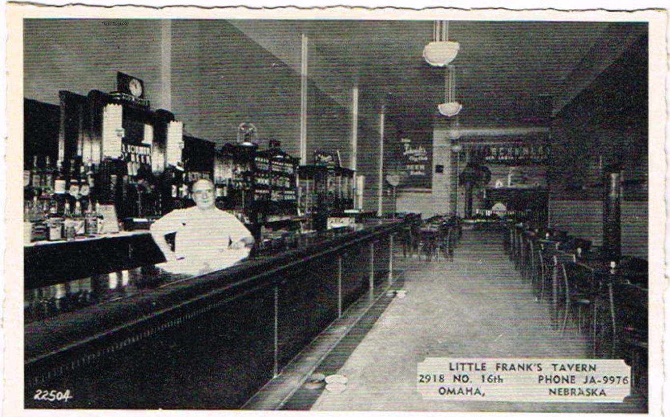Schmidt's City Club Beer Sign At Little Frank's Tavern Interior Omaha Nebraska