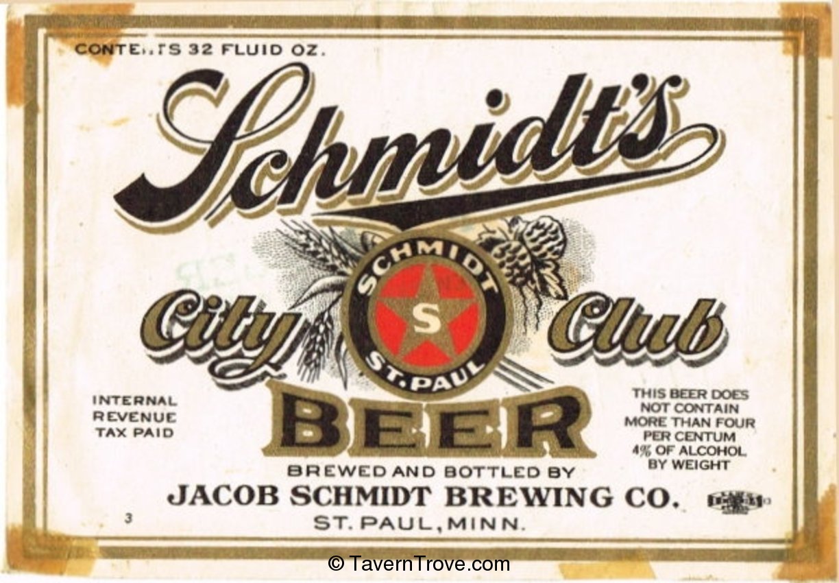 Schmidt's City Club Beer