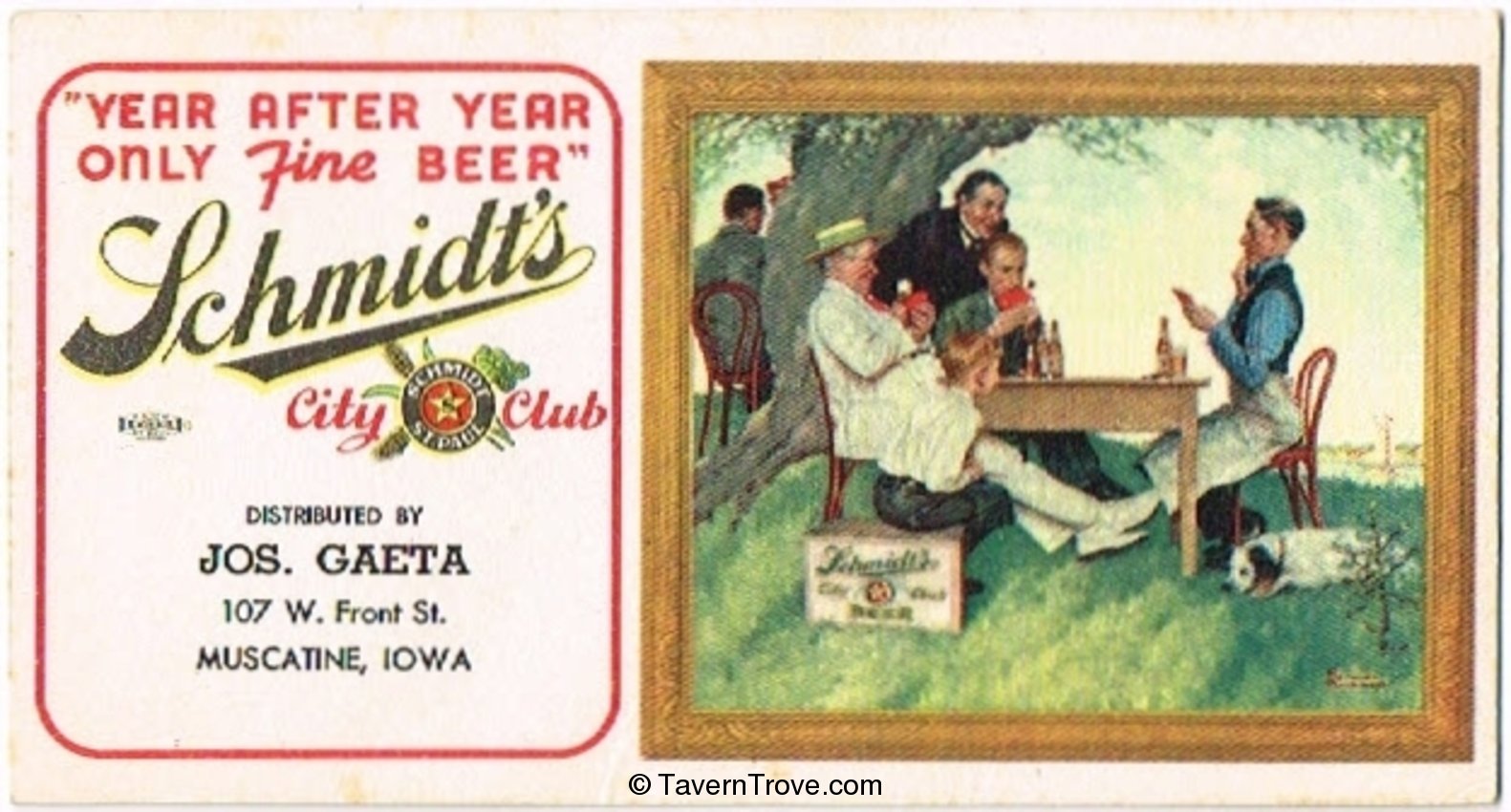 Schmidt's City Club Beer - Joseph Gaeta, Muscatine Iowa