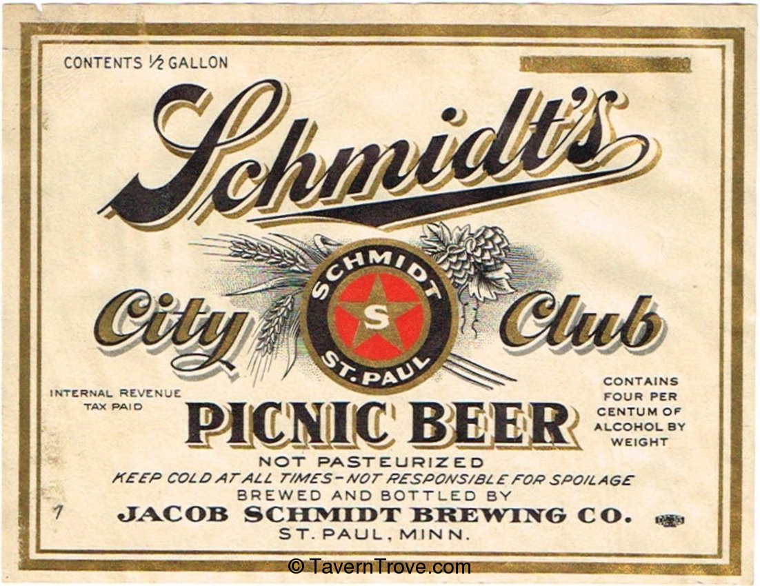 Schmidt's City Club Beer