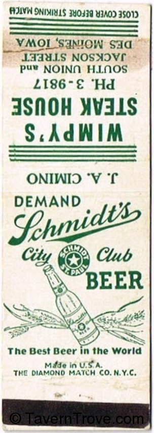 Schmidt's City Club Beer